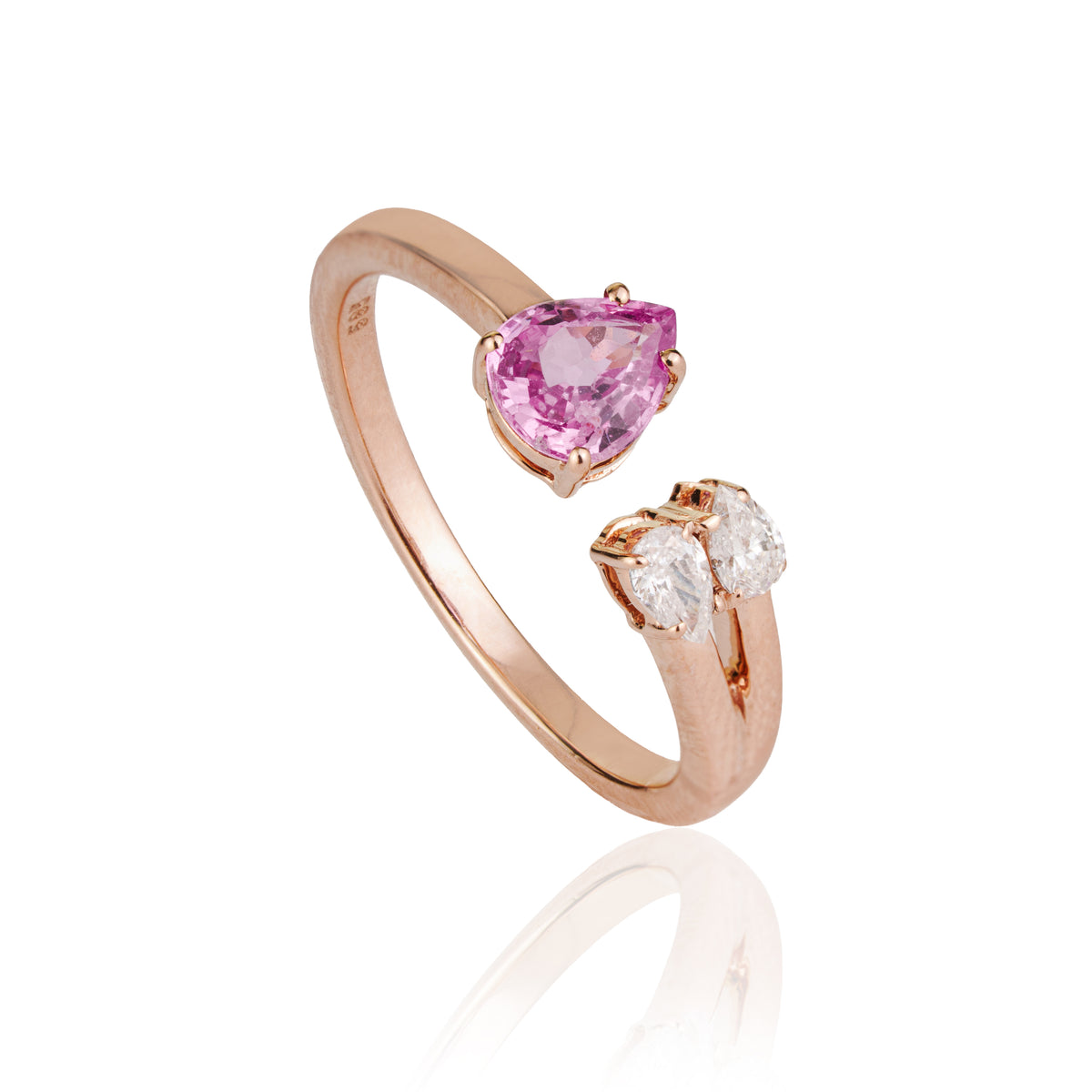Pink Sapphire Toi et Moi Ring
