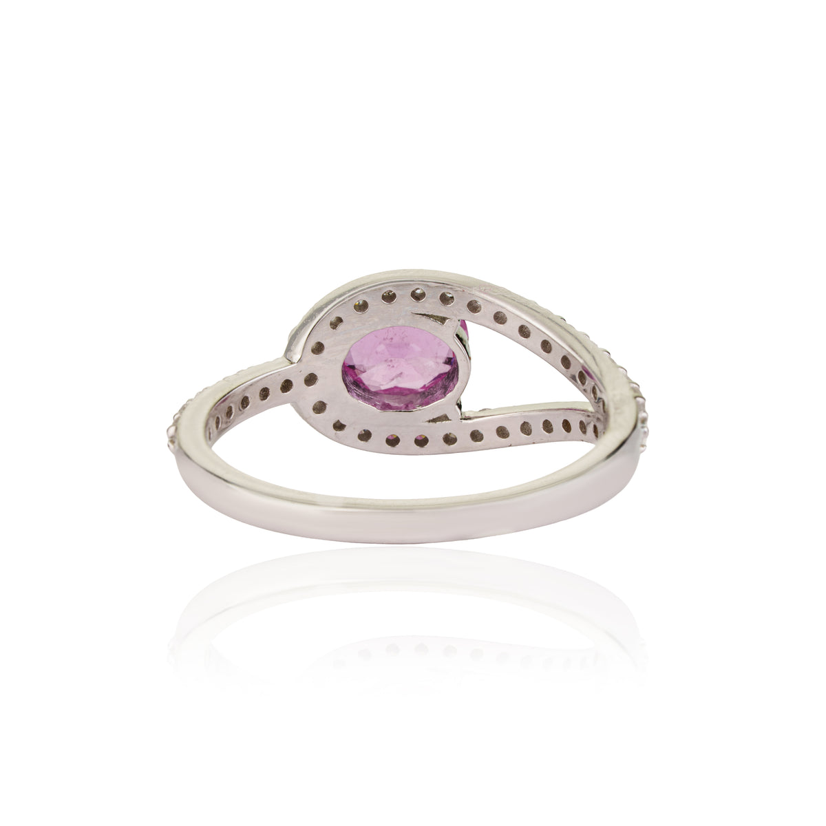 Pink Sapphire Diamond Ring