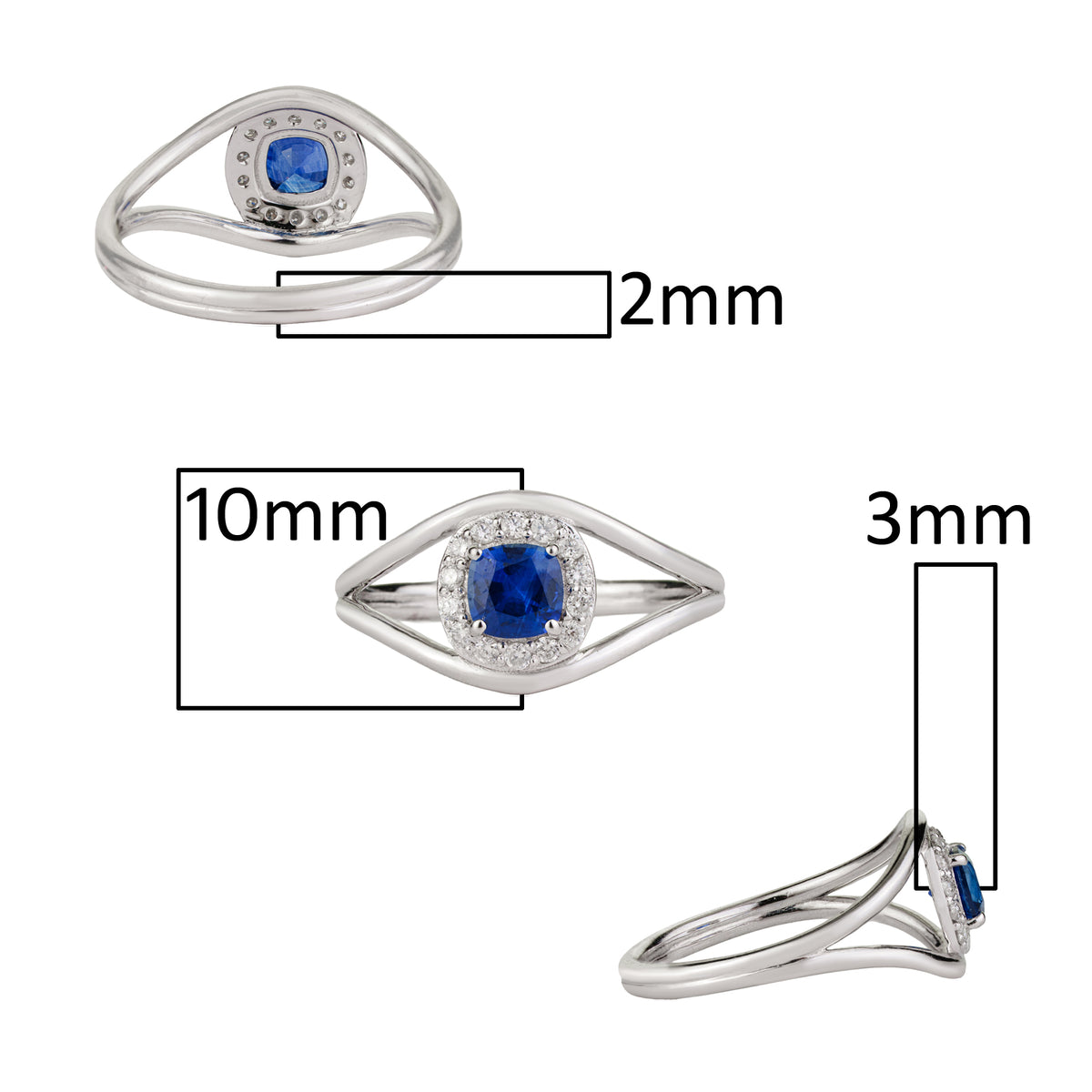 Blue Sapphire Open Ring