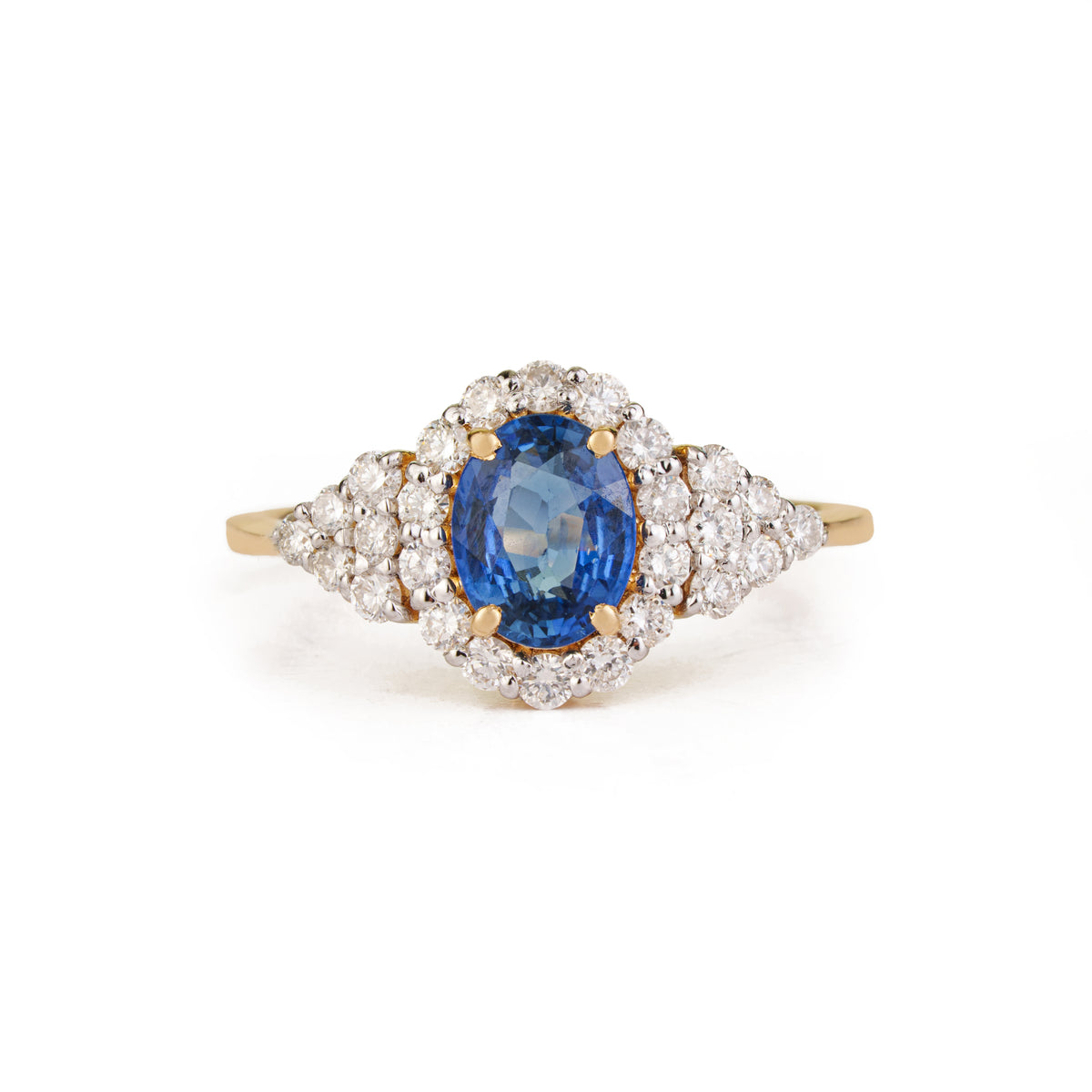 Blue Sapphire Diamond Ring