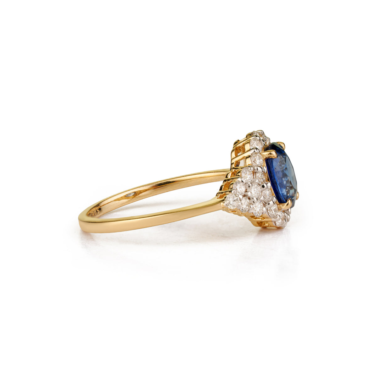 Blue Sapphire Diamond Ring