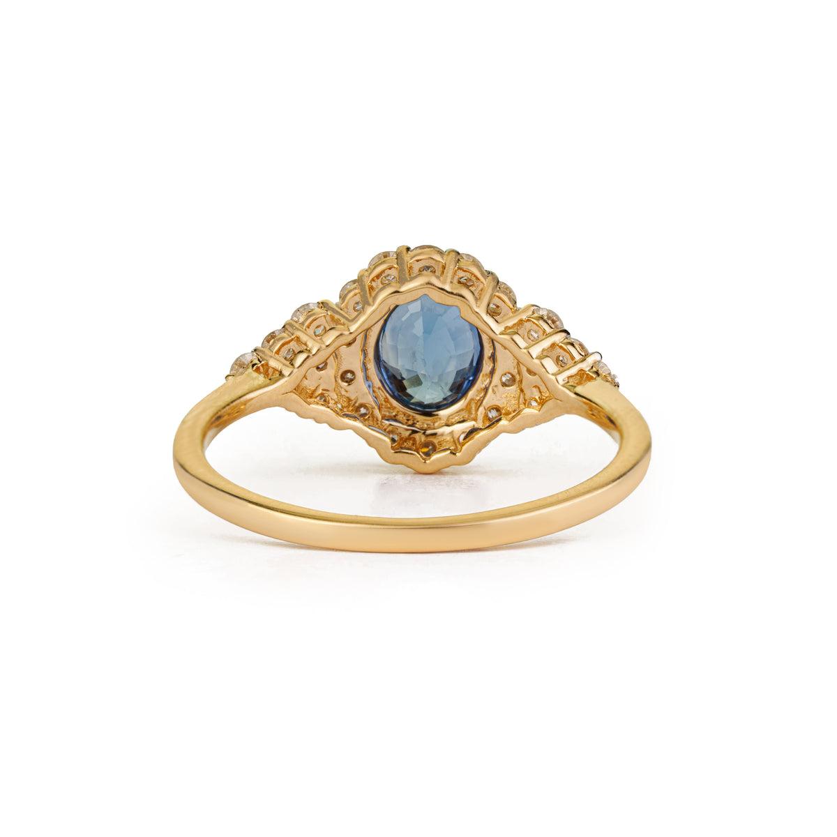 Blue Sapphire Diamond Ring