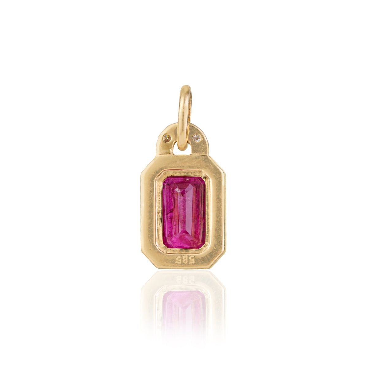 Natural Ruby Diamond Pendant