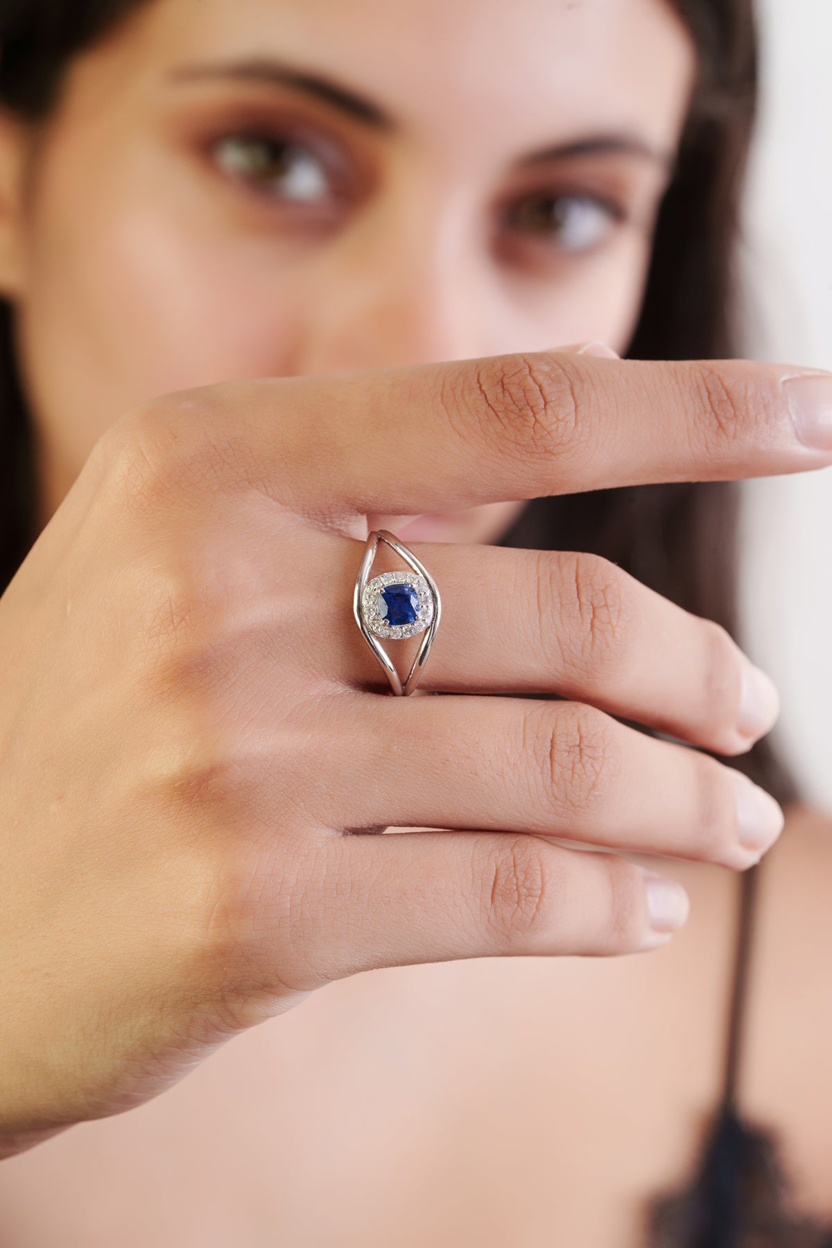 Blue Sapphire Open Ring