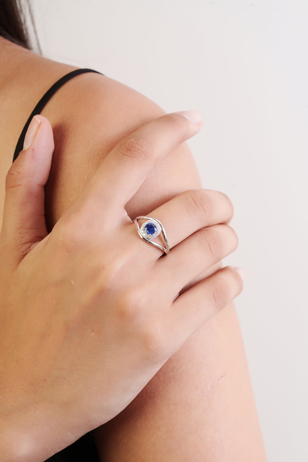 Blue Sapphire Open Ring