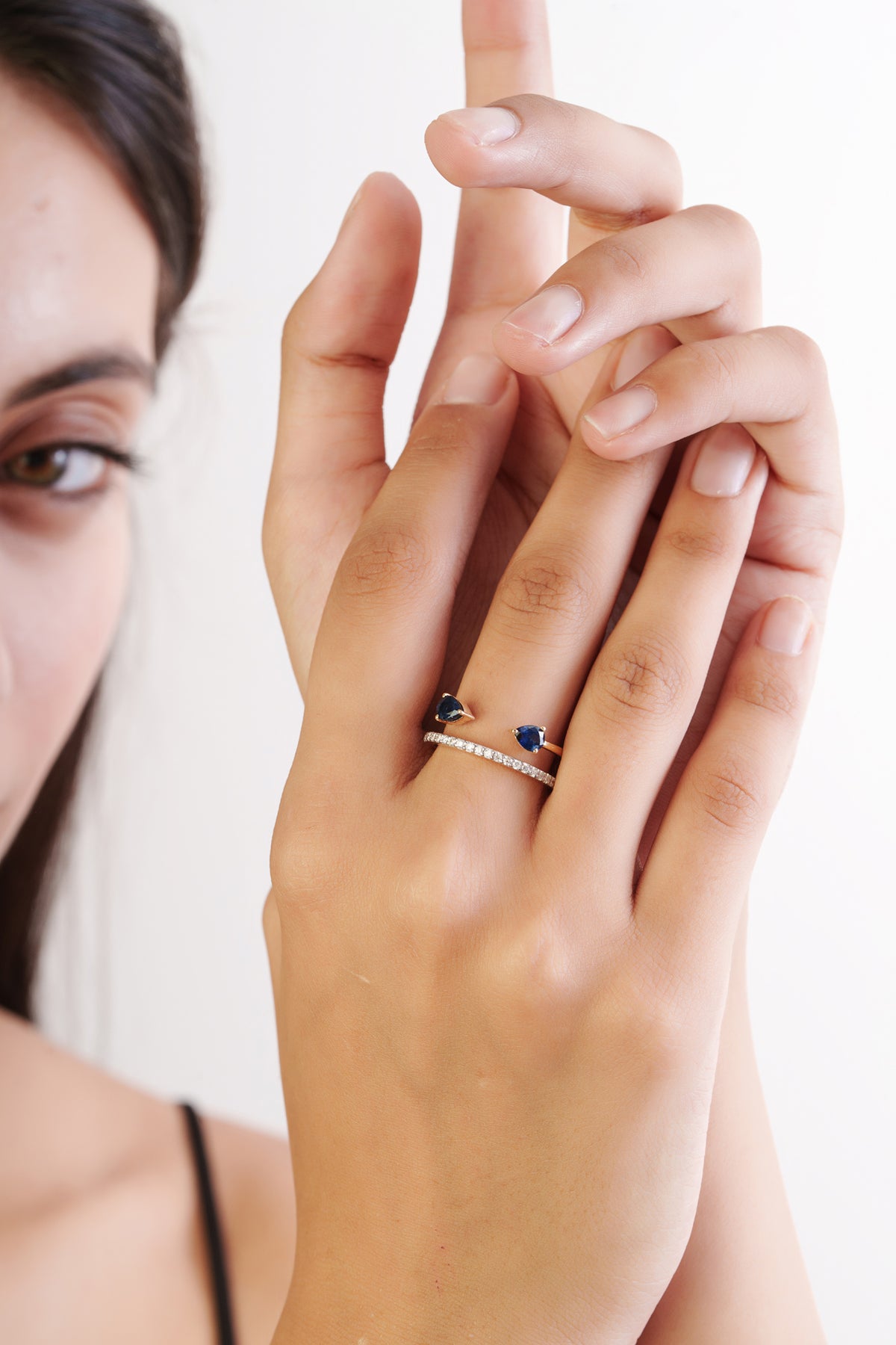 Blue Sapphire Open Ring