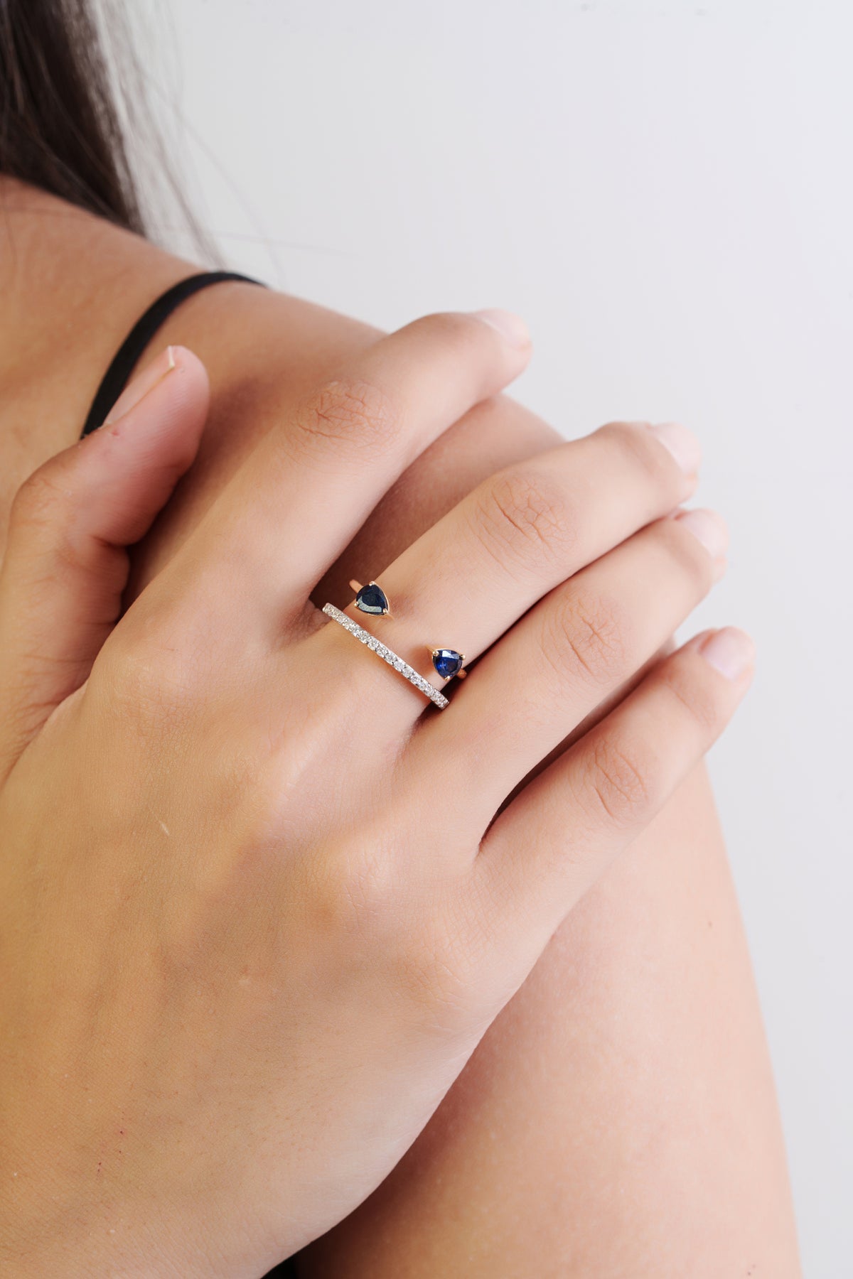 Blue Sapphire Open Ring