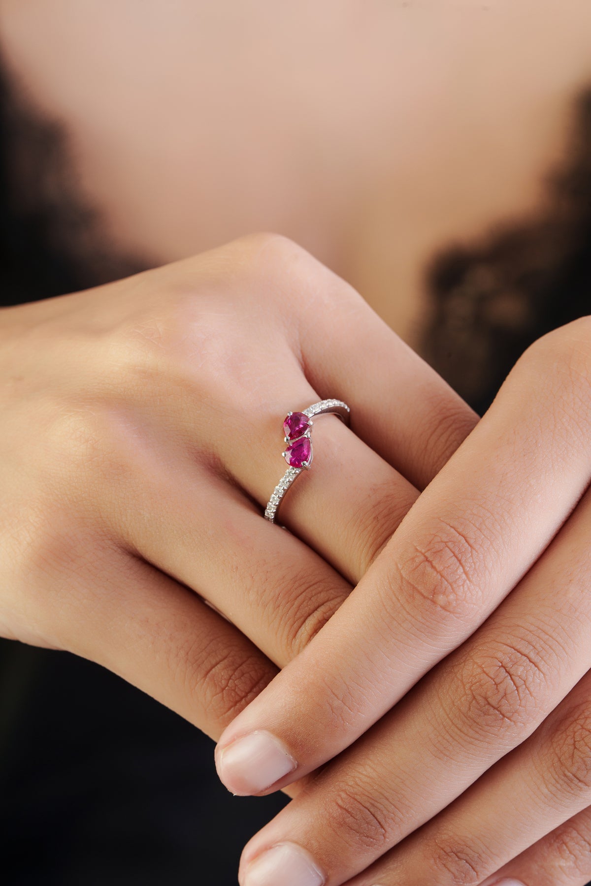 Ruby Diamond Ring for Women