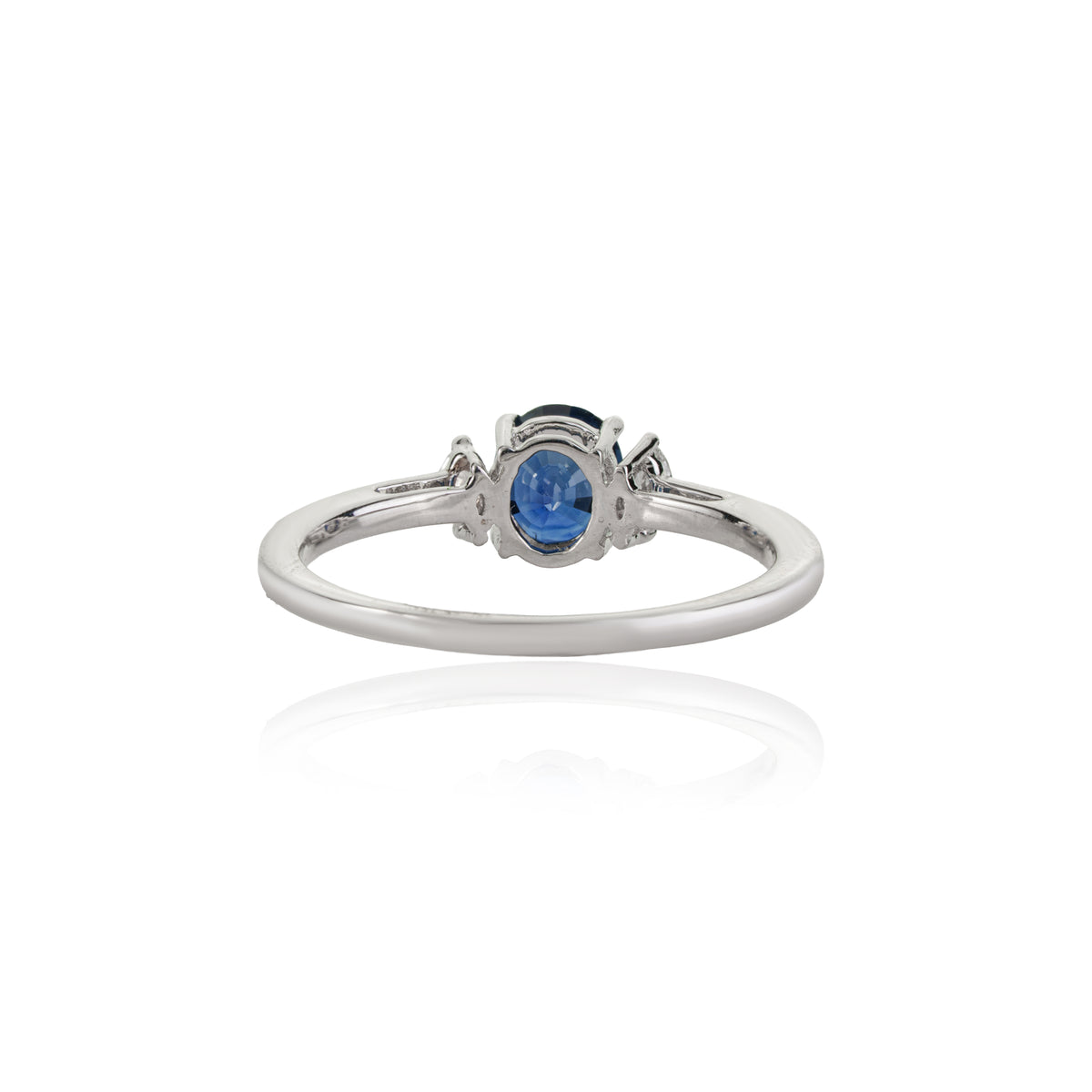 Natural Sapphire Three Stone Ring