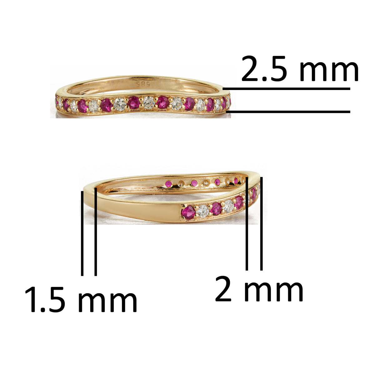 Ruby Diamond Eternity Band