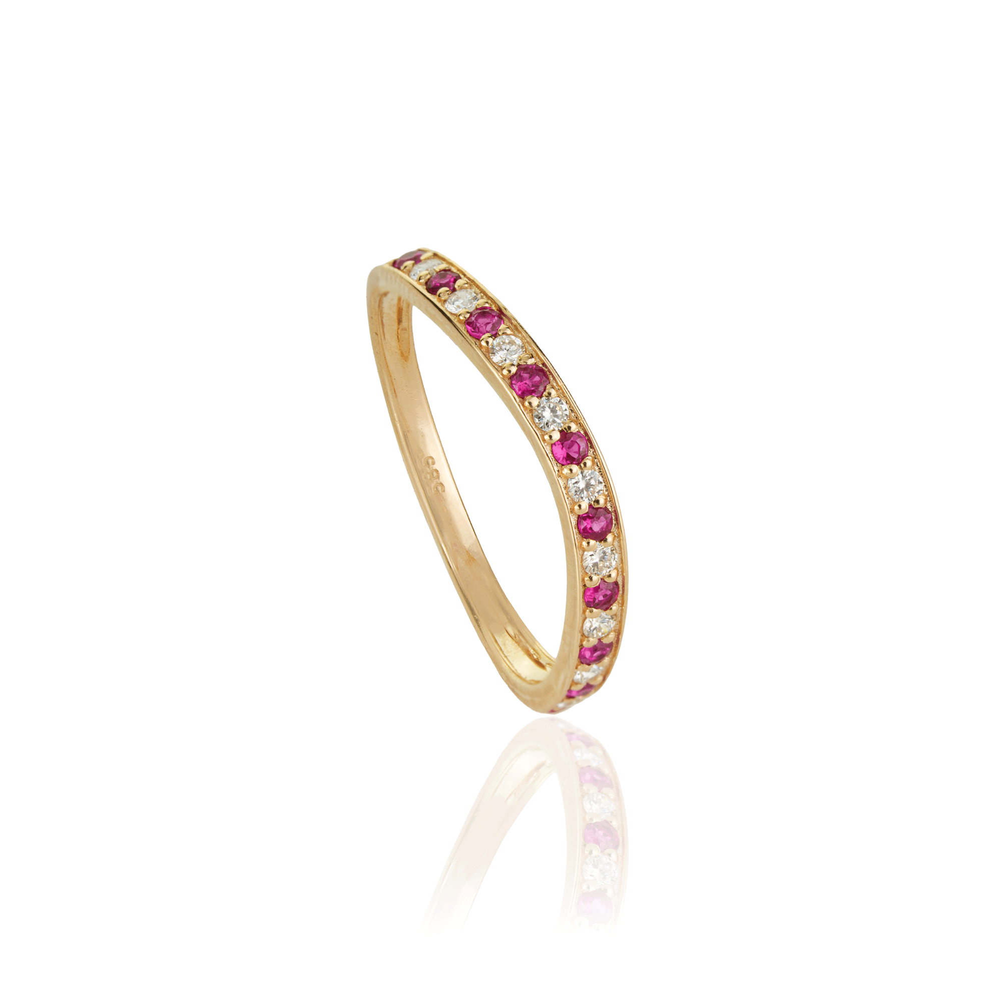 Ruby Diamond Eternity Band