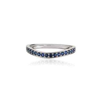 Blue Sapphire Wishbone Ring