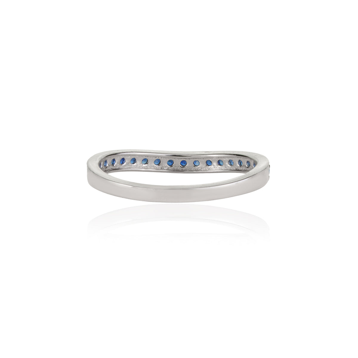 Blue Sapphire Wishbone Ring