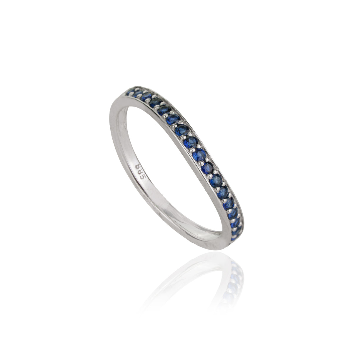 Blue Sapphire Wishbone Ring
