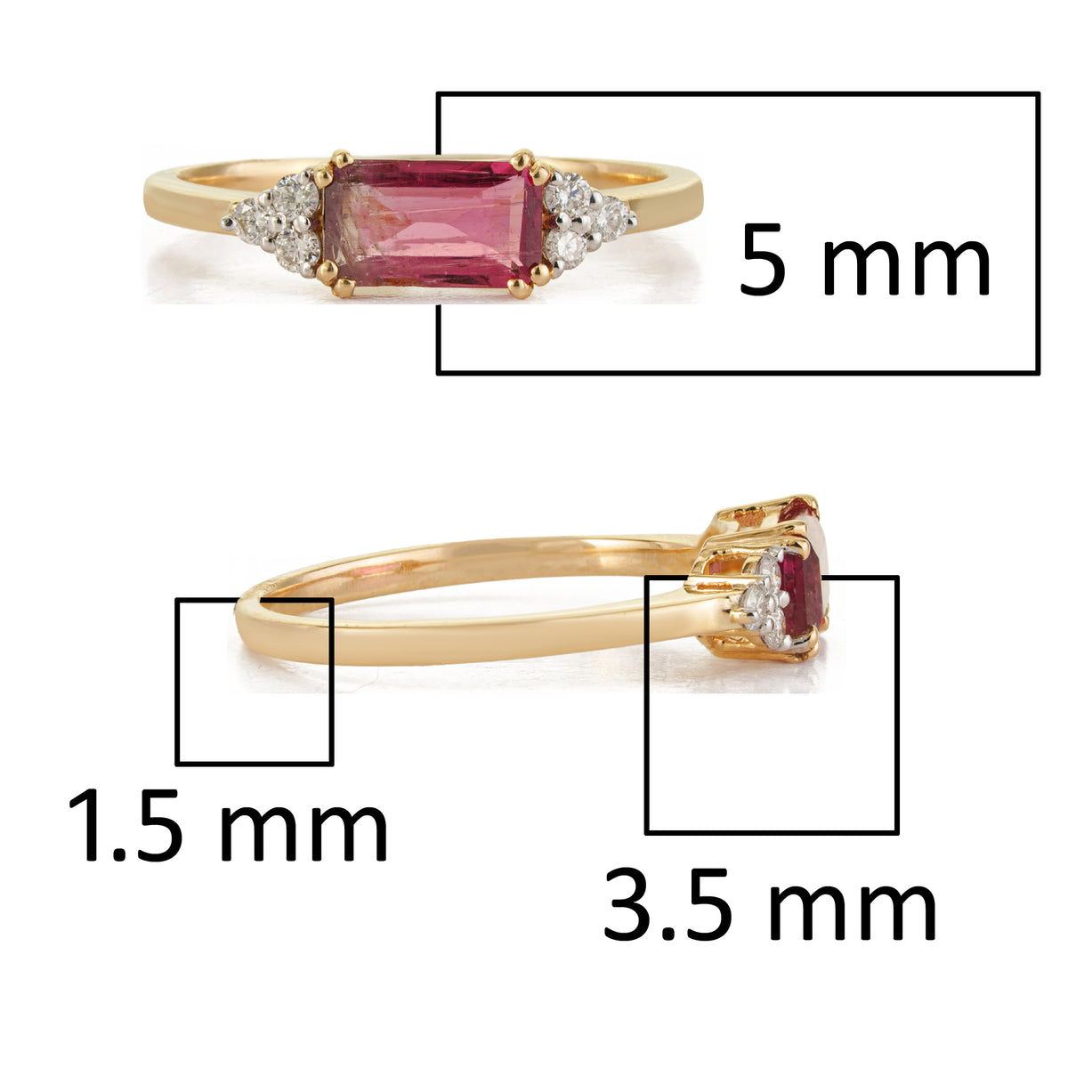 Tourmaline Diamond Ring