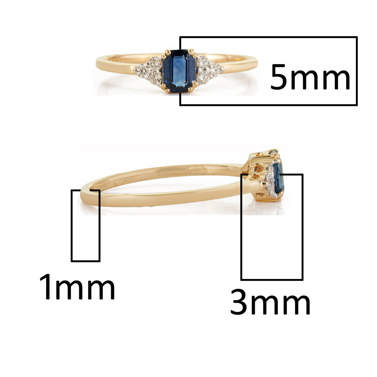 Blue Sapphire Diamond Ring