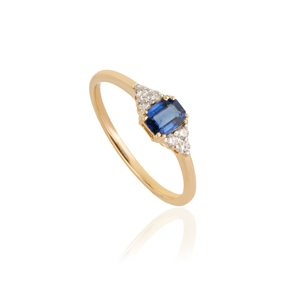 Blue Sapphire Diamond Ring