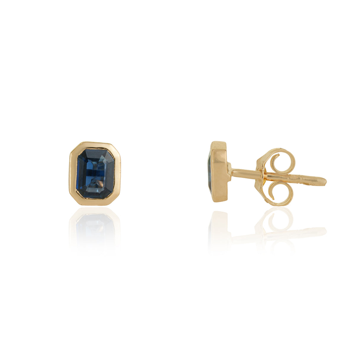 Blue Sapphire Stud Earring