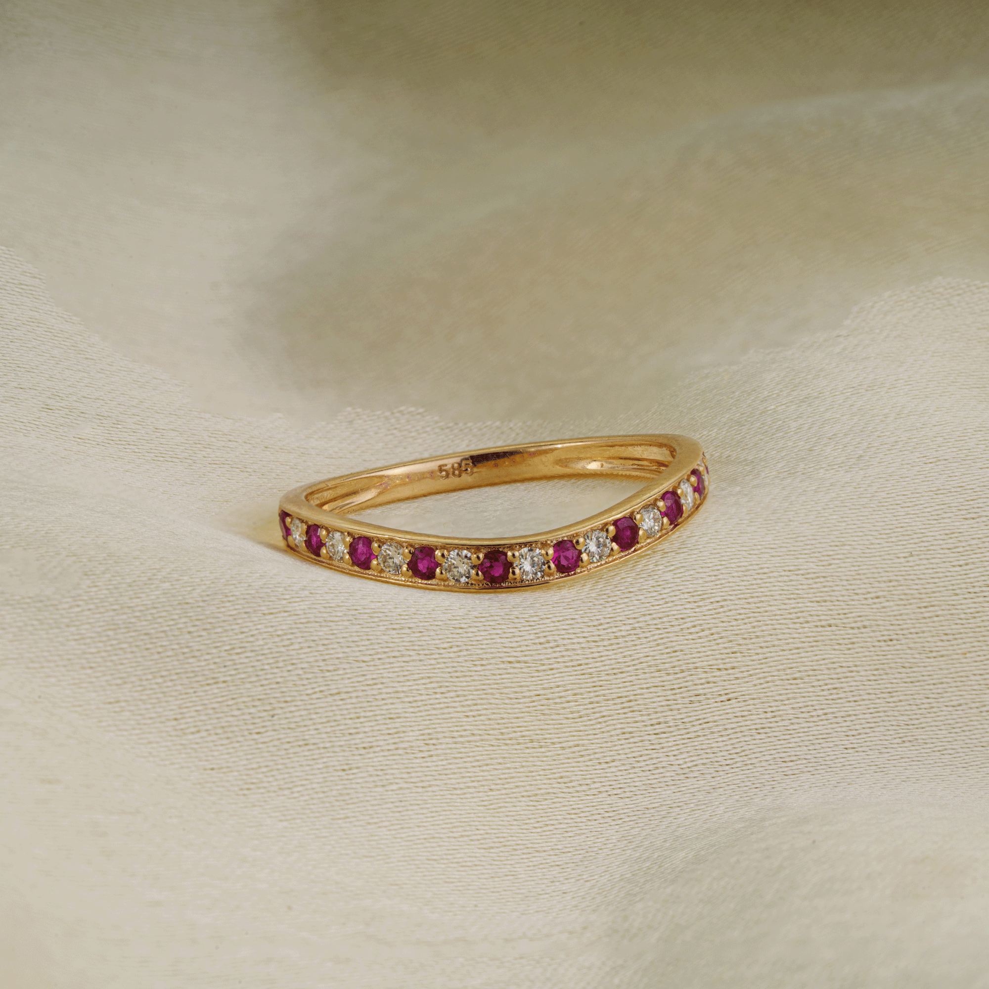 Ruby Diamond Eternity Band