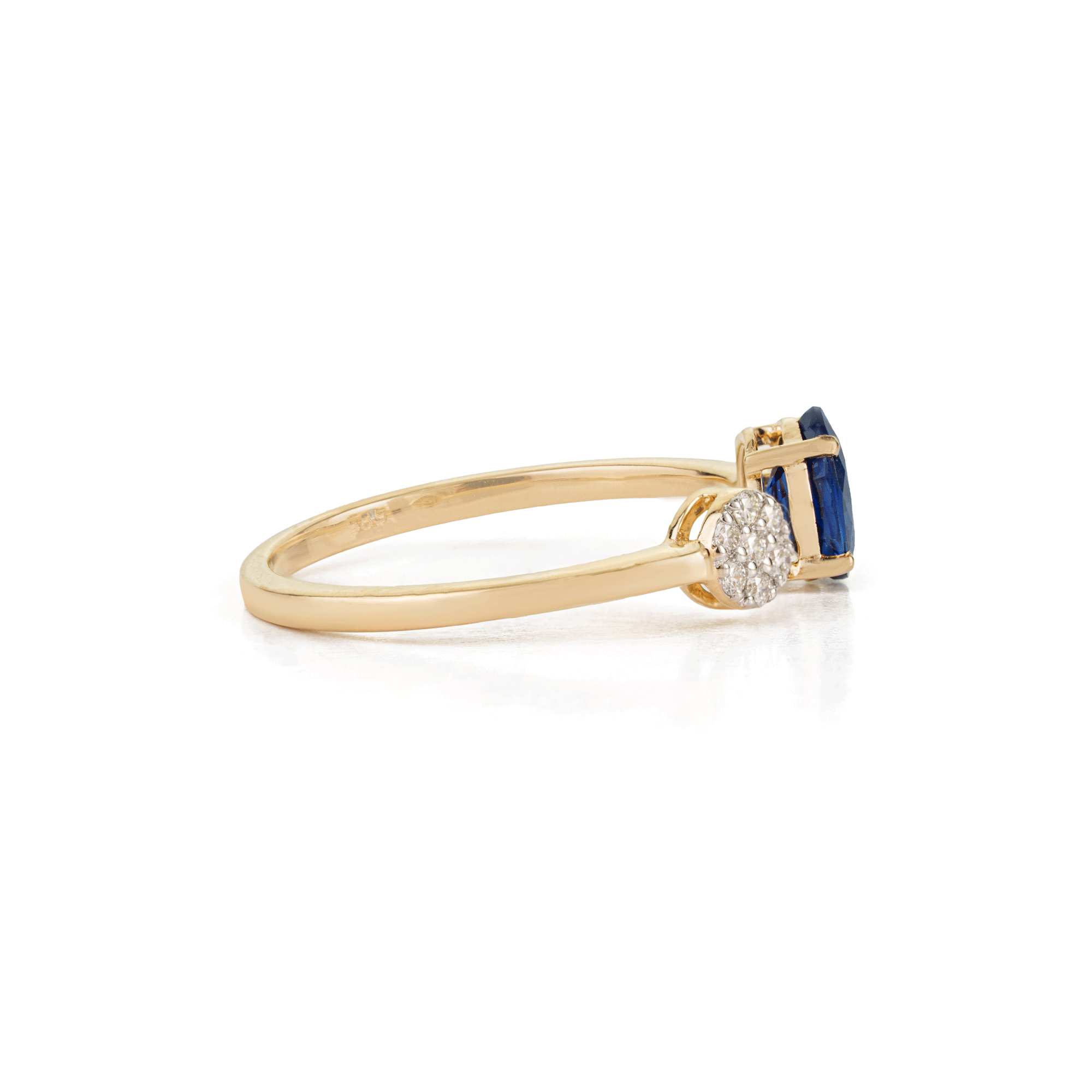 Open Sapphire Diamond Ring