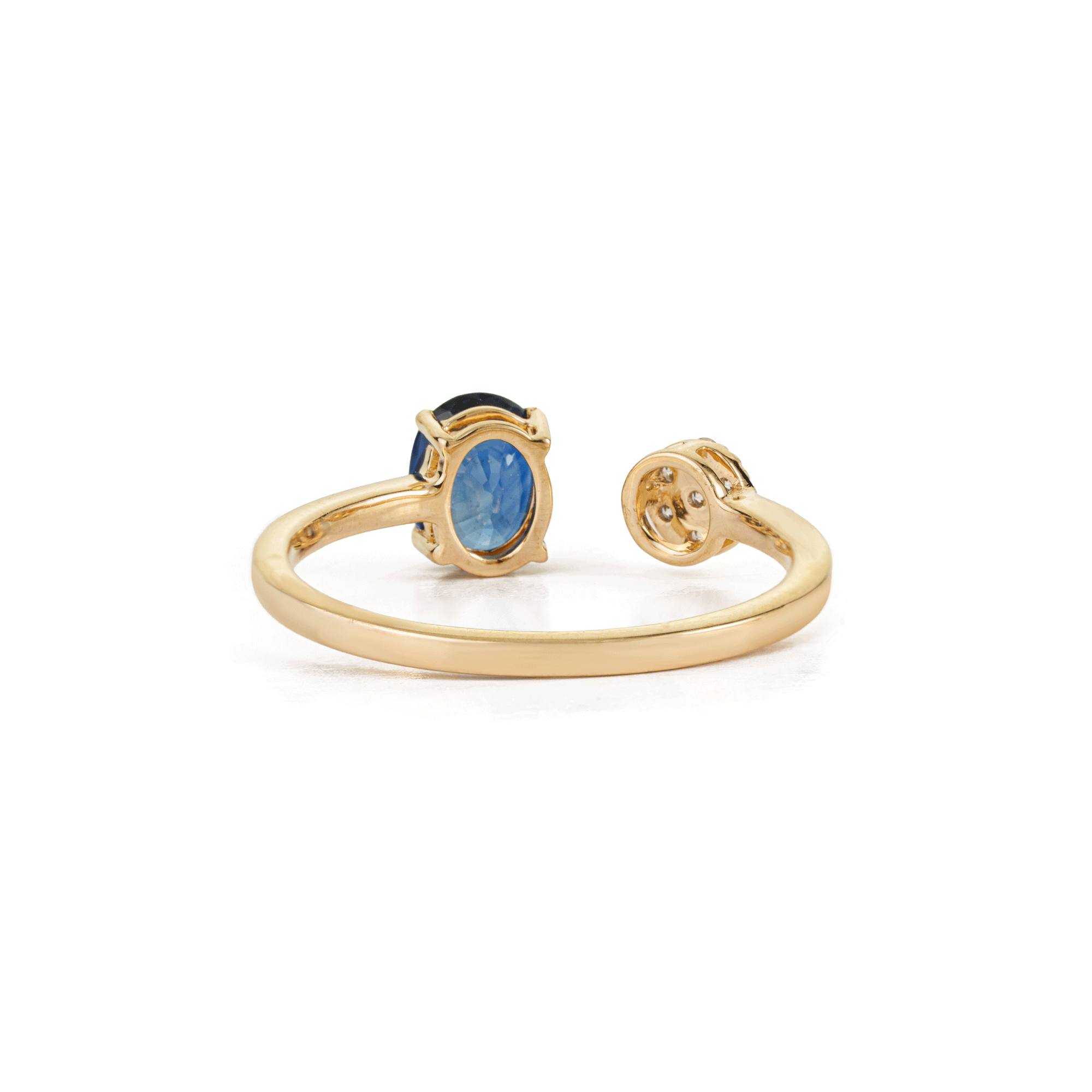 Open Sapphire Diamond Ring
