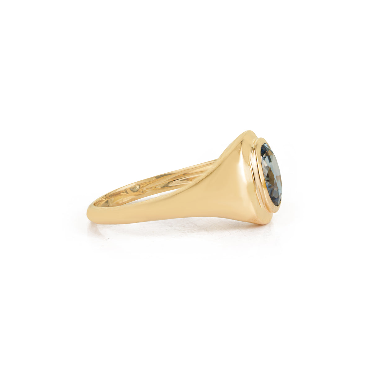 Blue Sapphire Signet Ring