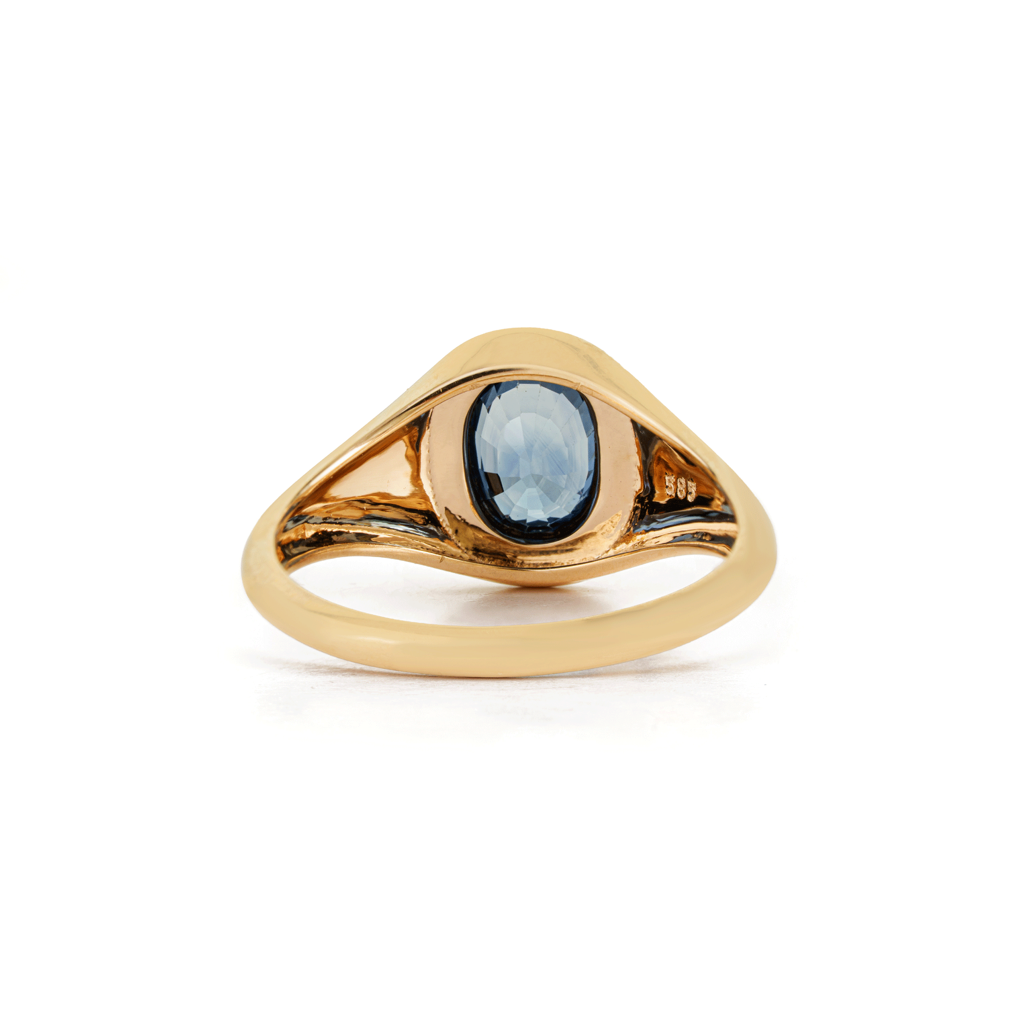 Blue Sapphire Signet Ring