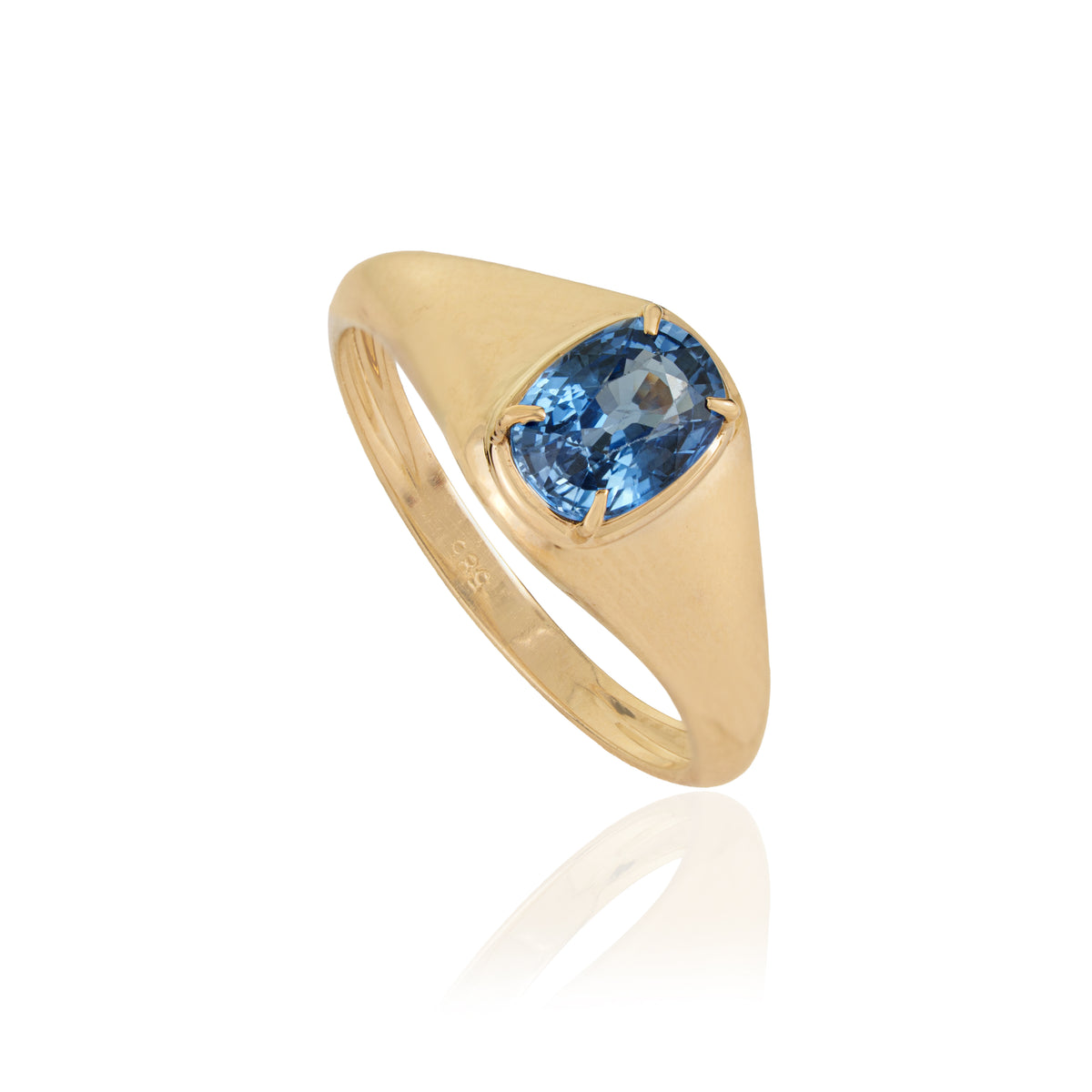 Blue Sapphire Signet Ring