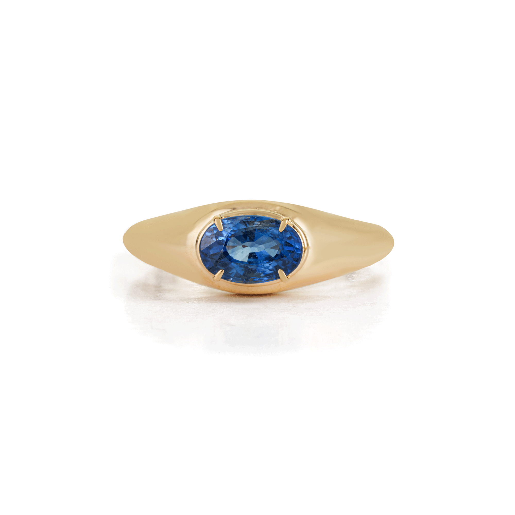 Blue Sapphire Signet Ring