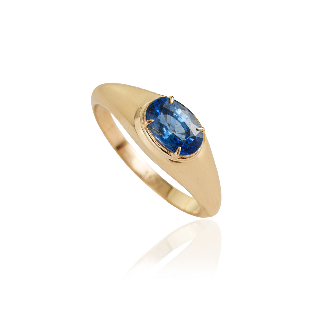 Blue Sapphire Signet Ring