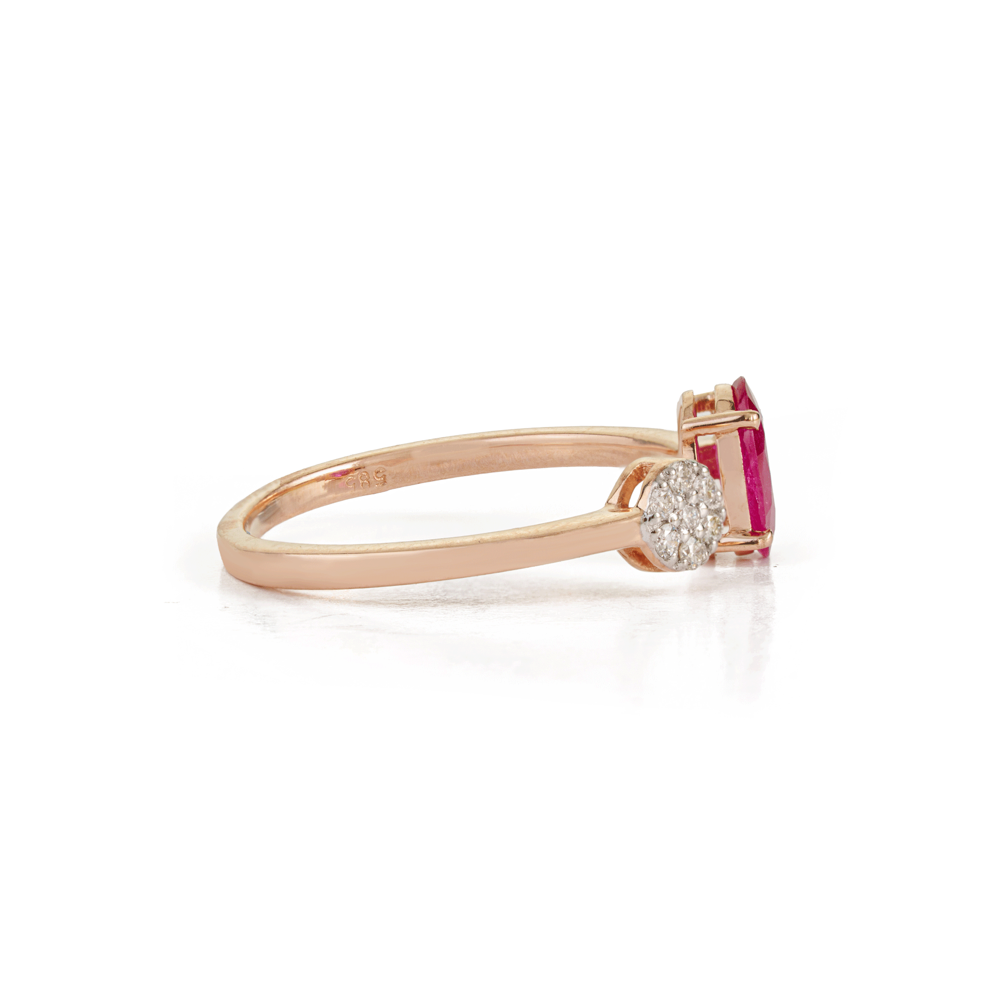 Ruby Diamond Bypass Ring