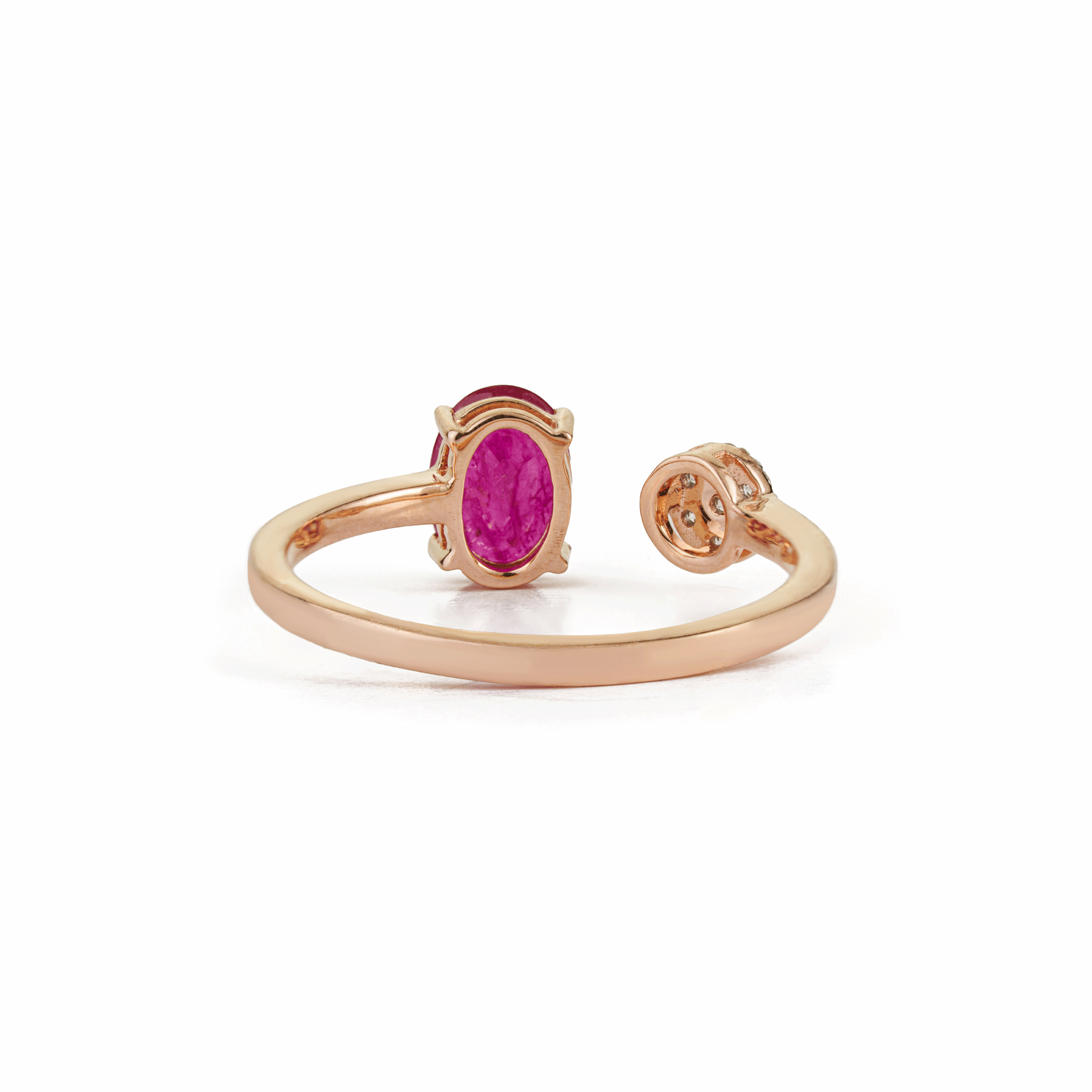 Ruby Diamond Bypass Ring