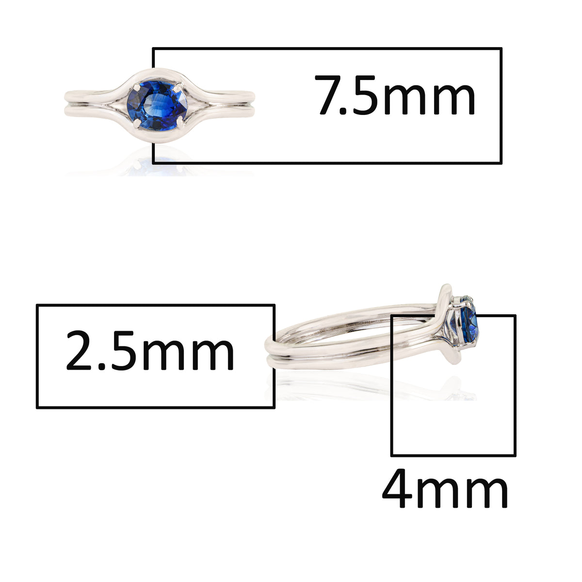 Blue Sapphire Solitaire Ring