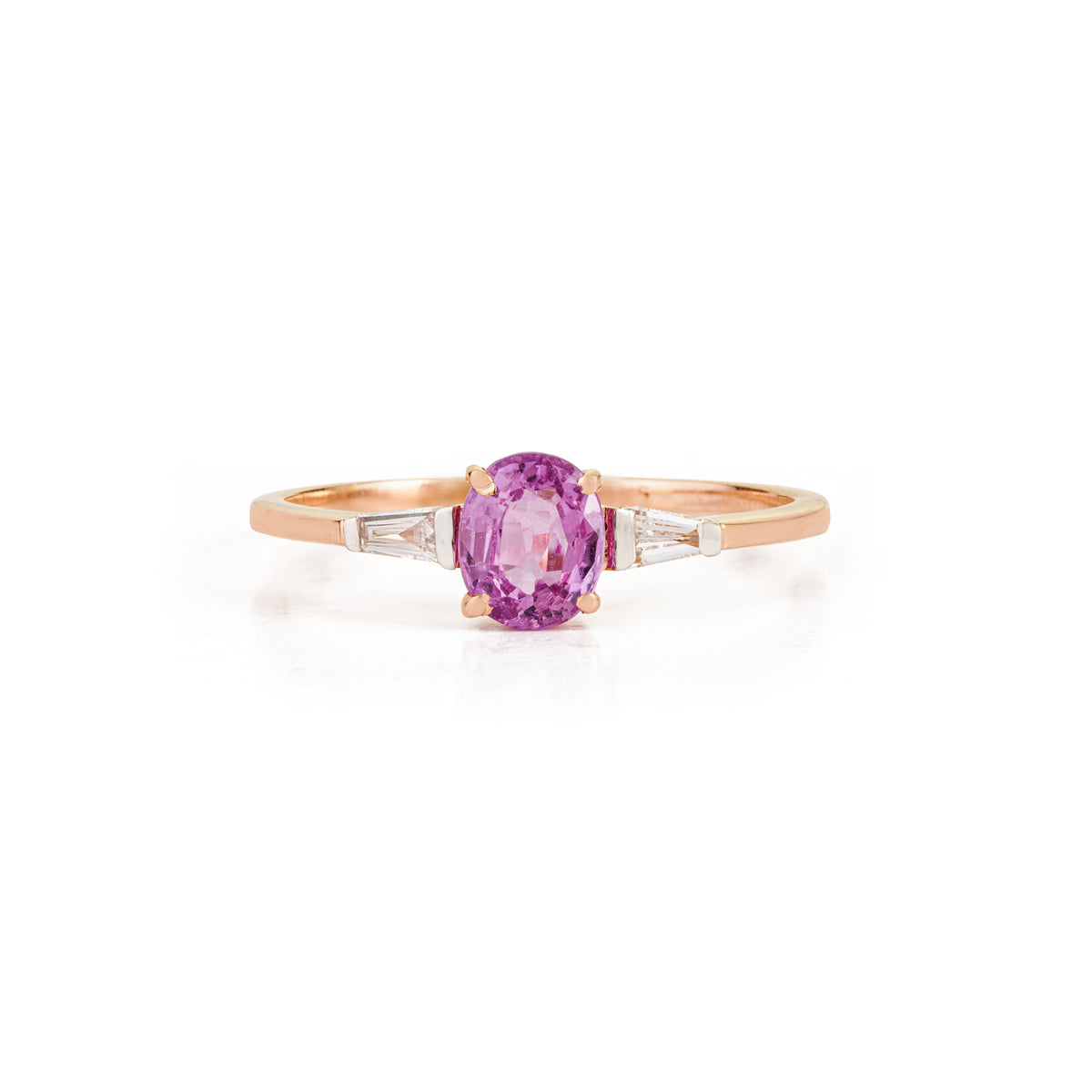 Pink Sapphire Ring with Diamond