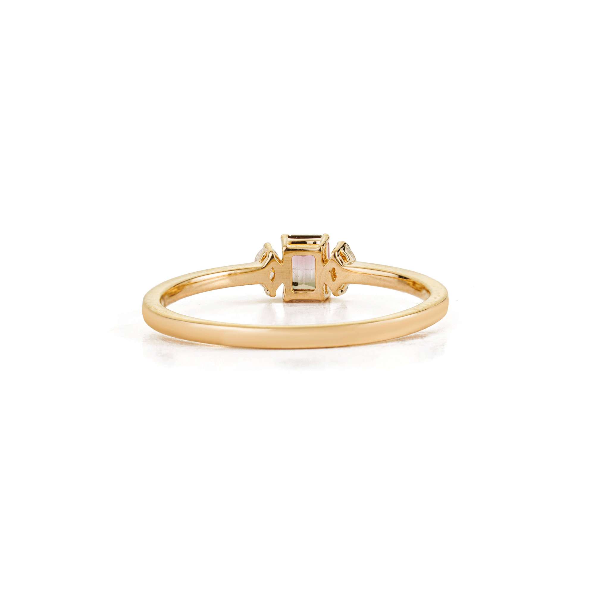 Bi-Color Tourmaline Diamond Ring