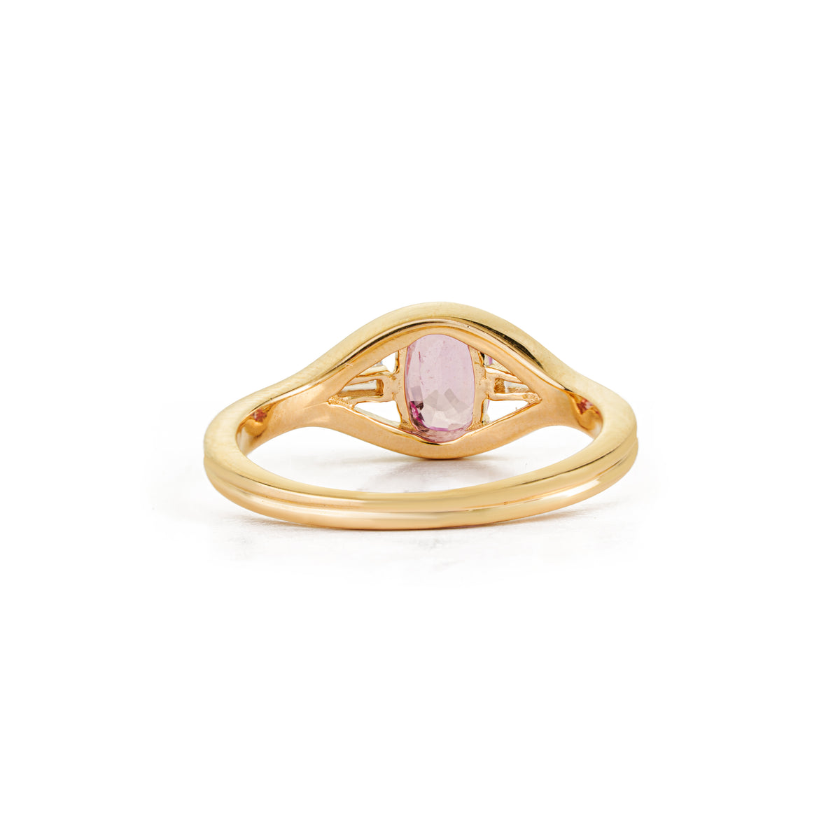 Pink Sapphire Diamond Ring