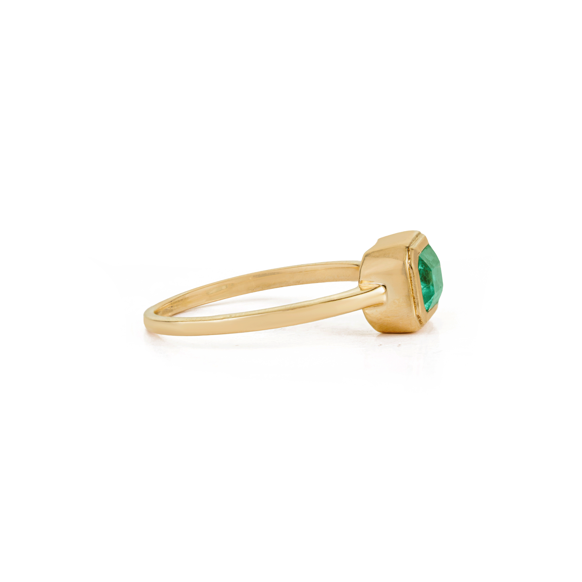 Emerald Bezel Ring