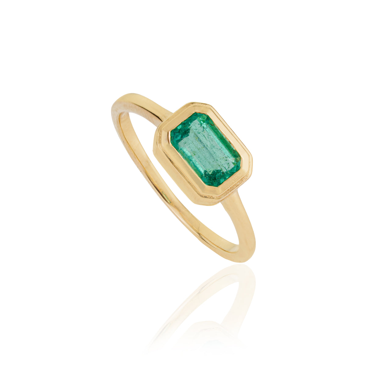 Emerald Bezel Ring