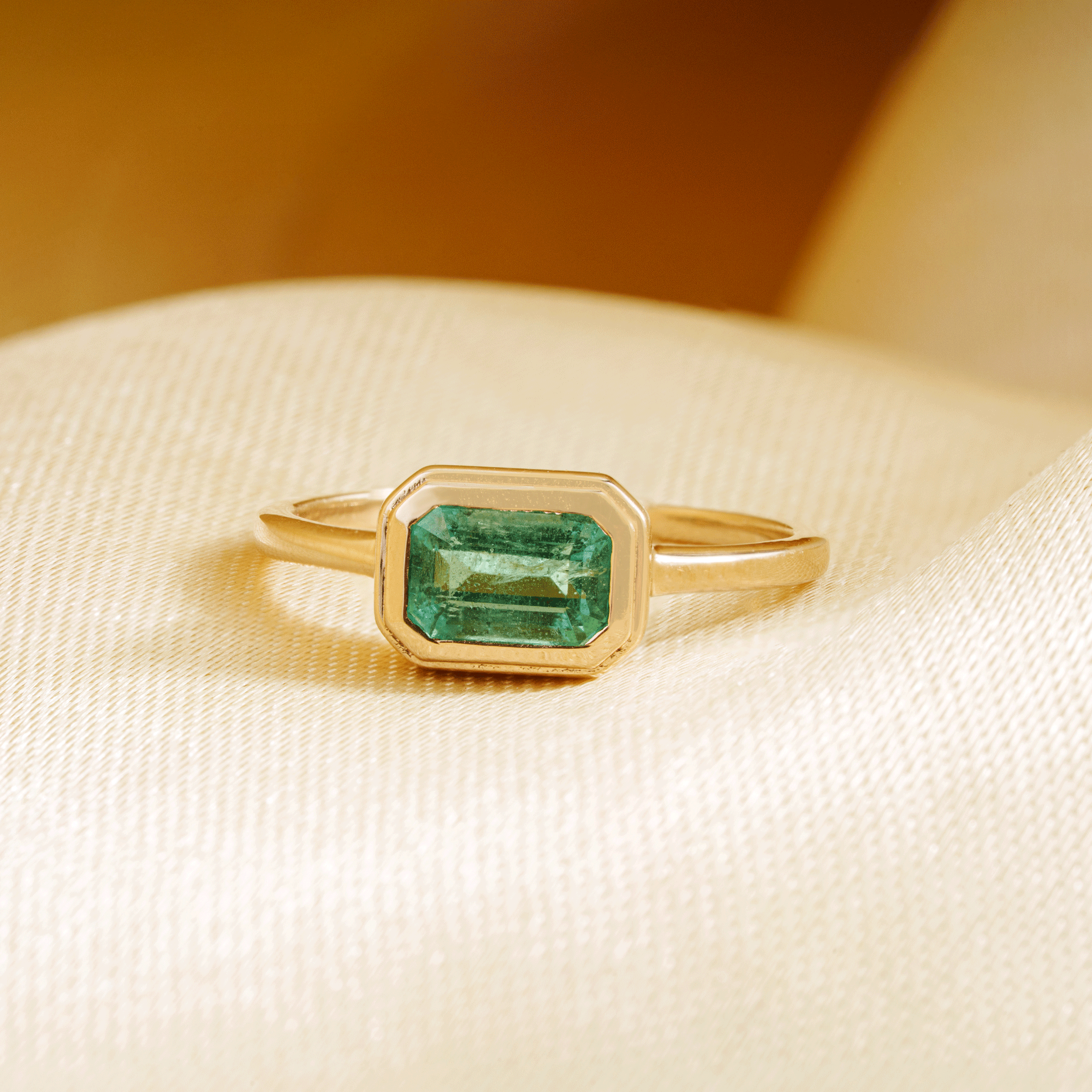Emerald Bezel Ring