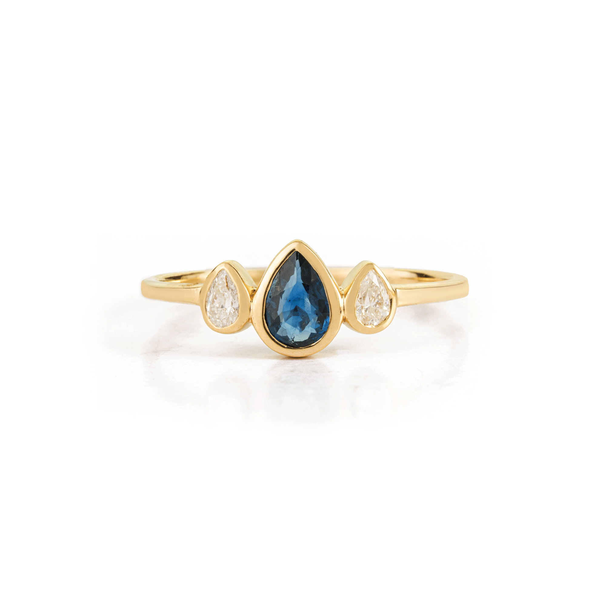 Blue Sapphire Diamond Ring