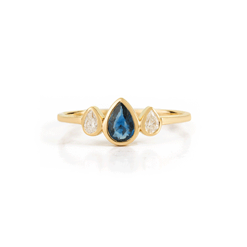 Blue Sapphire Diamond Ring