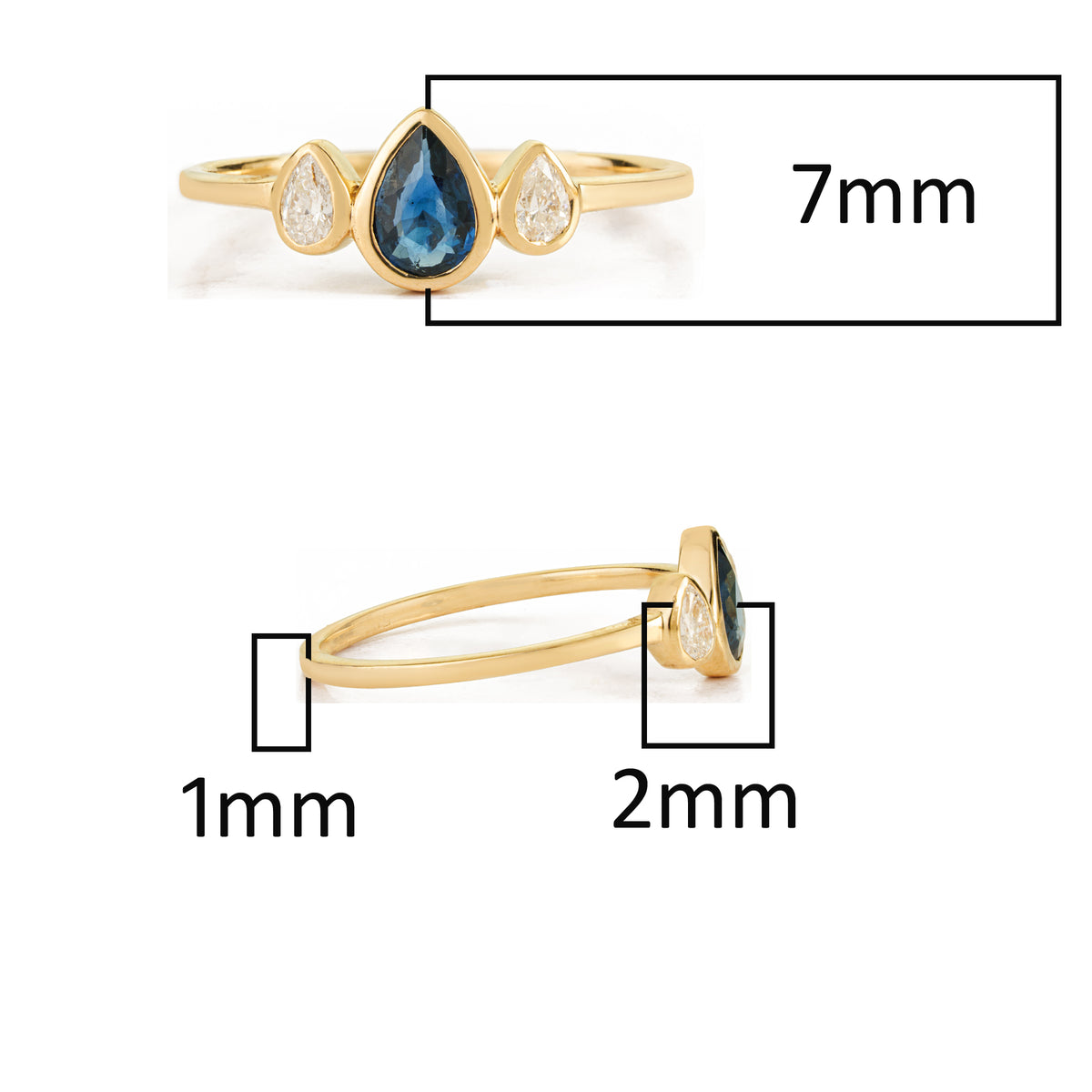Blue Sapphire Diamond Ring
