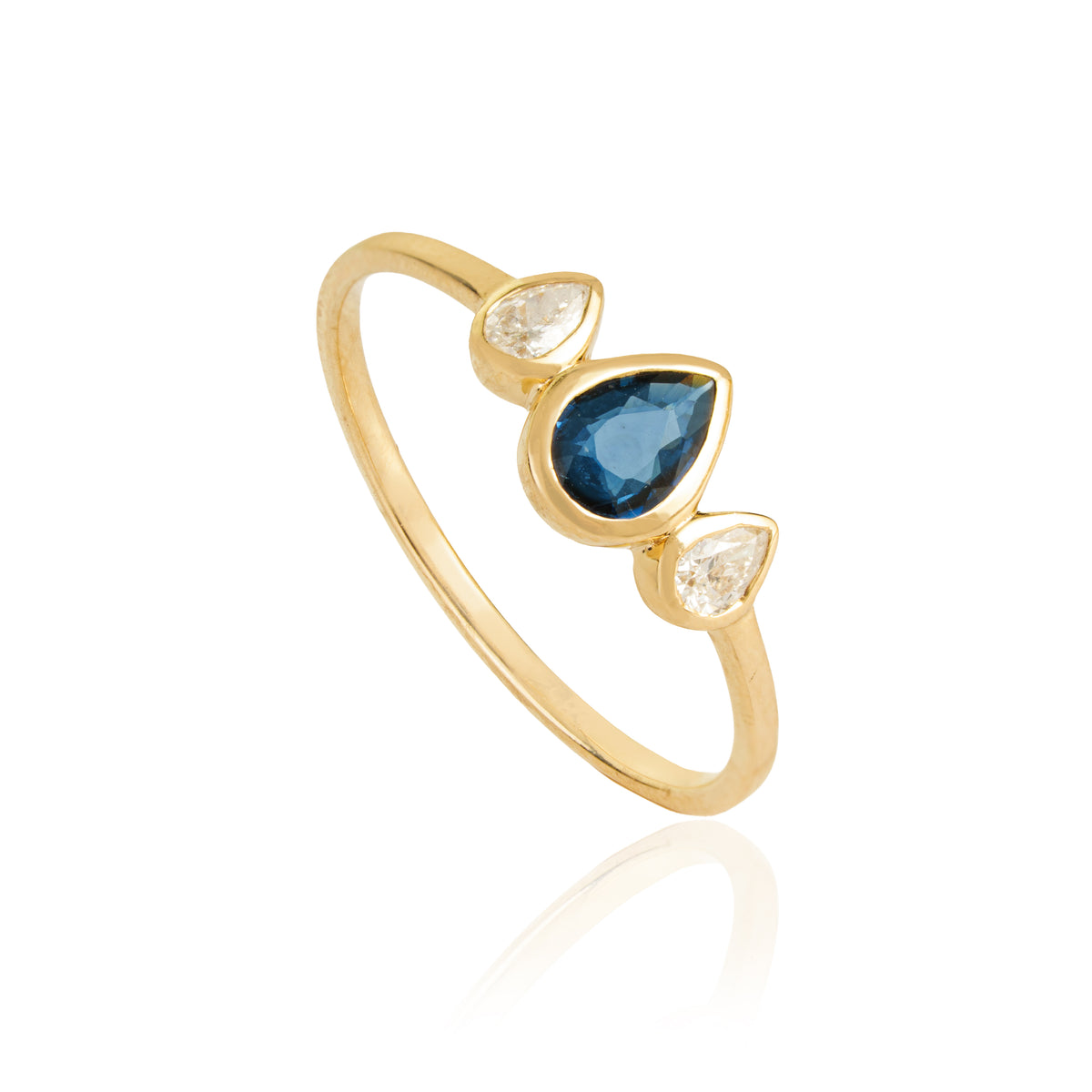 Blue Sapphire Diamond Ring