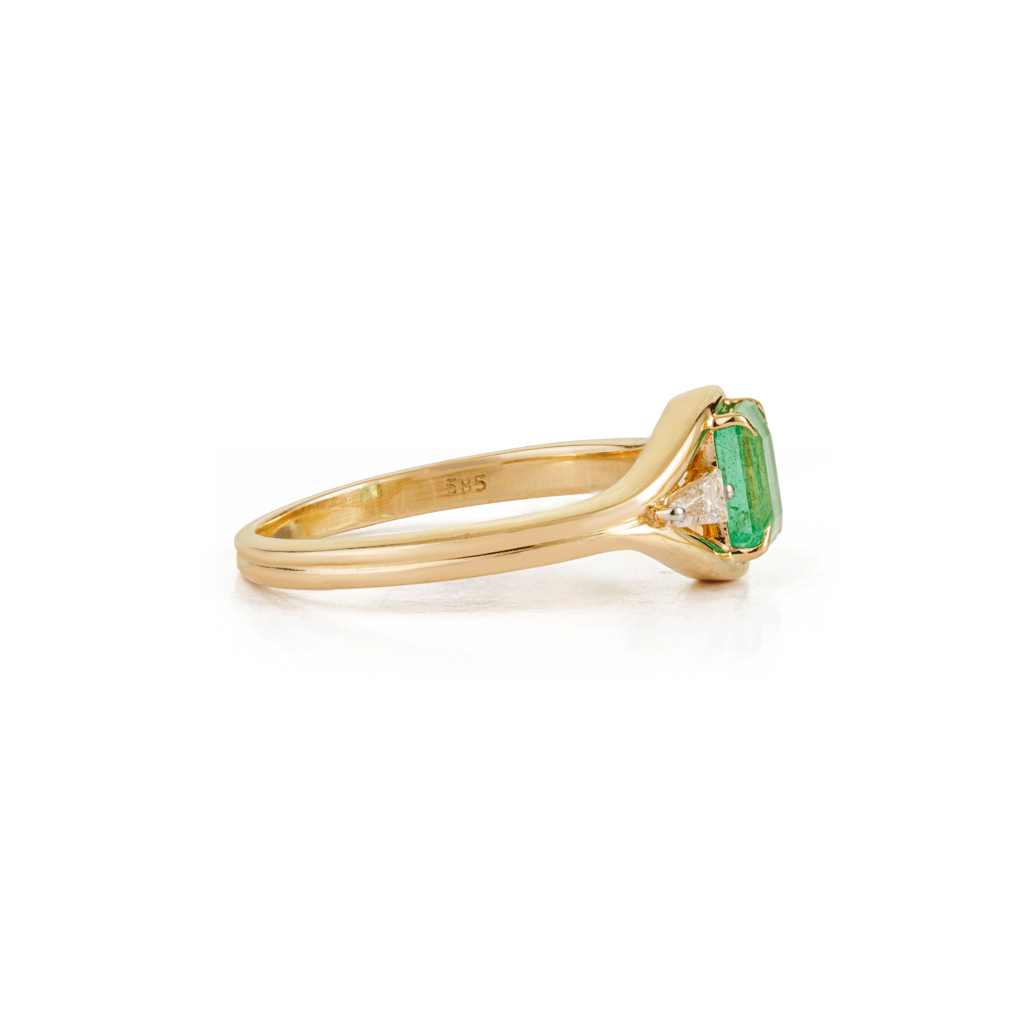 Emerald Cut Emerald Diamond Ring