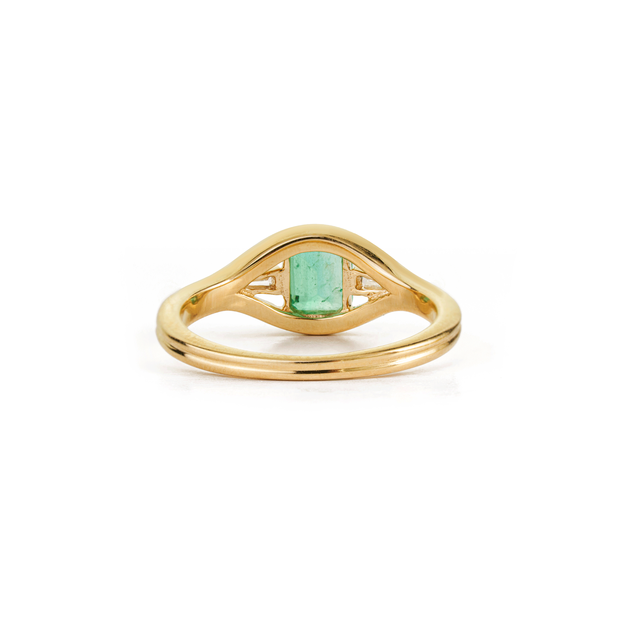 Emerald Cut Emerald Diamond Ring