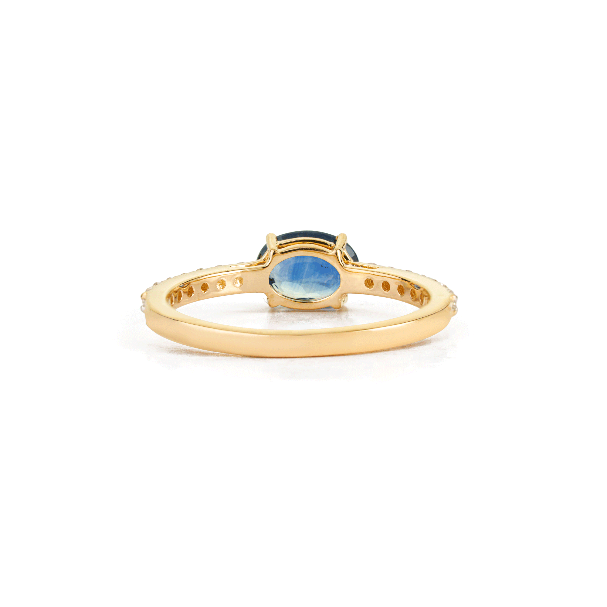 Blue Sapphire & Diamond Ring