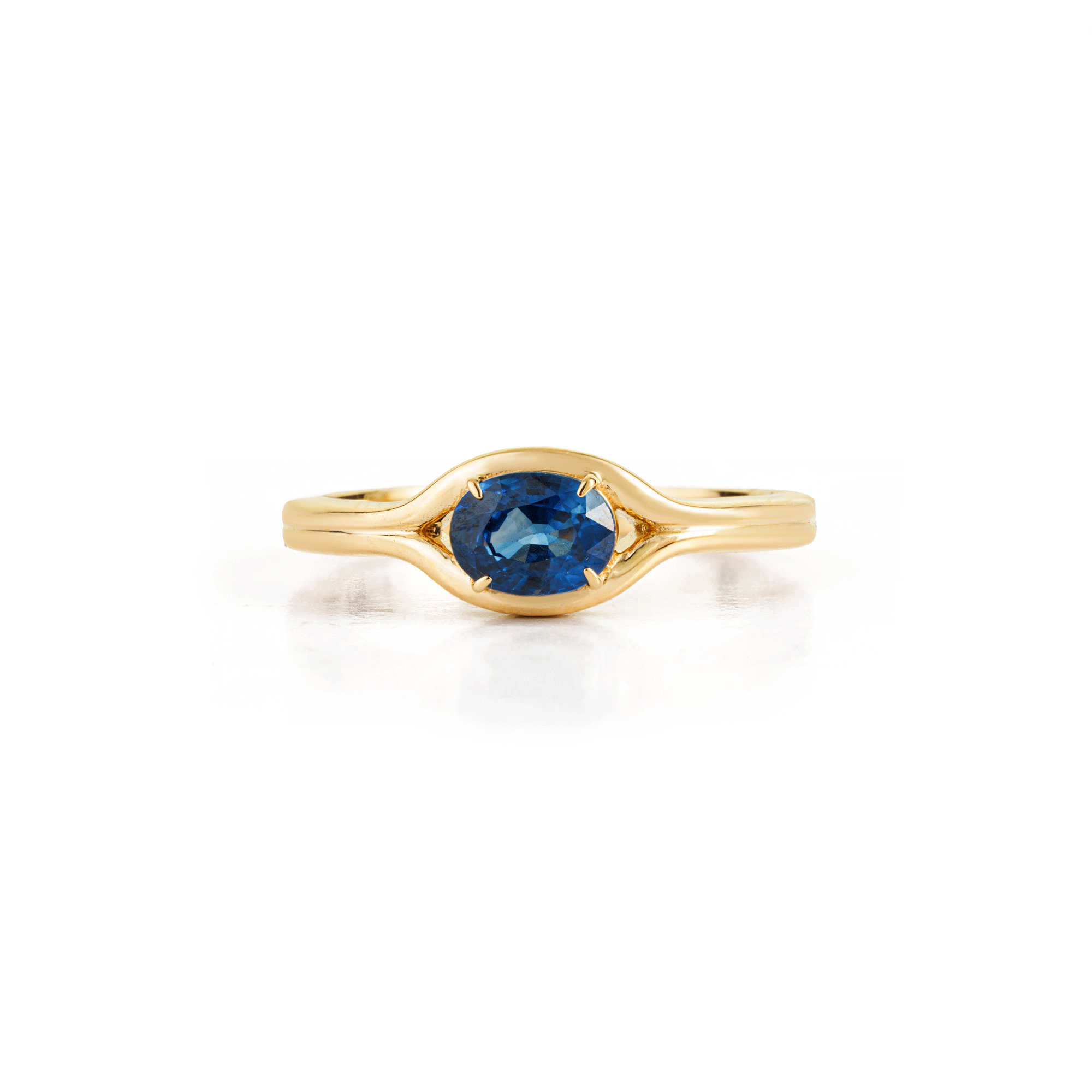 Blue Sapphire Gold Ring
