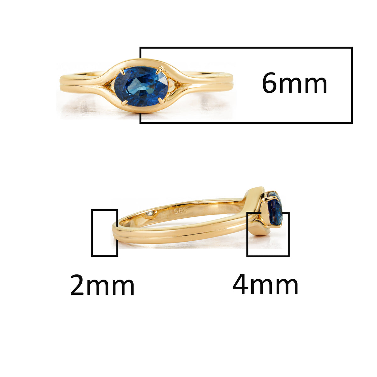 Blue Sapphire Gold Ring