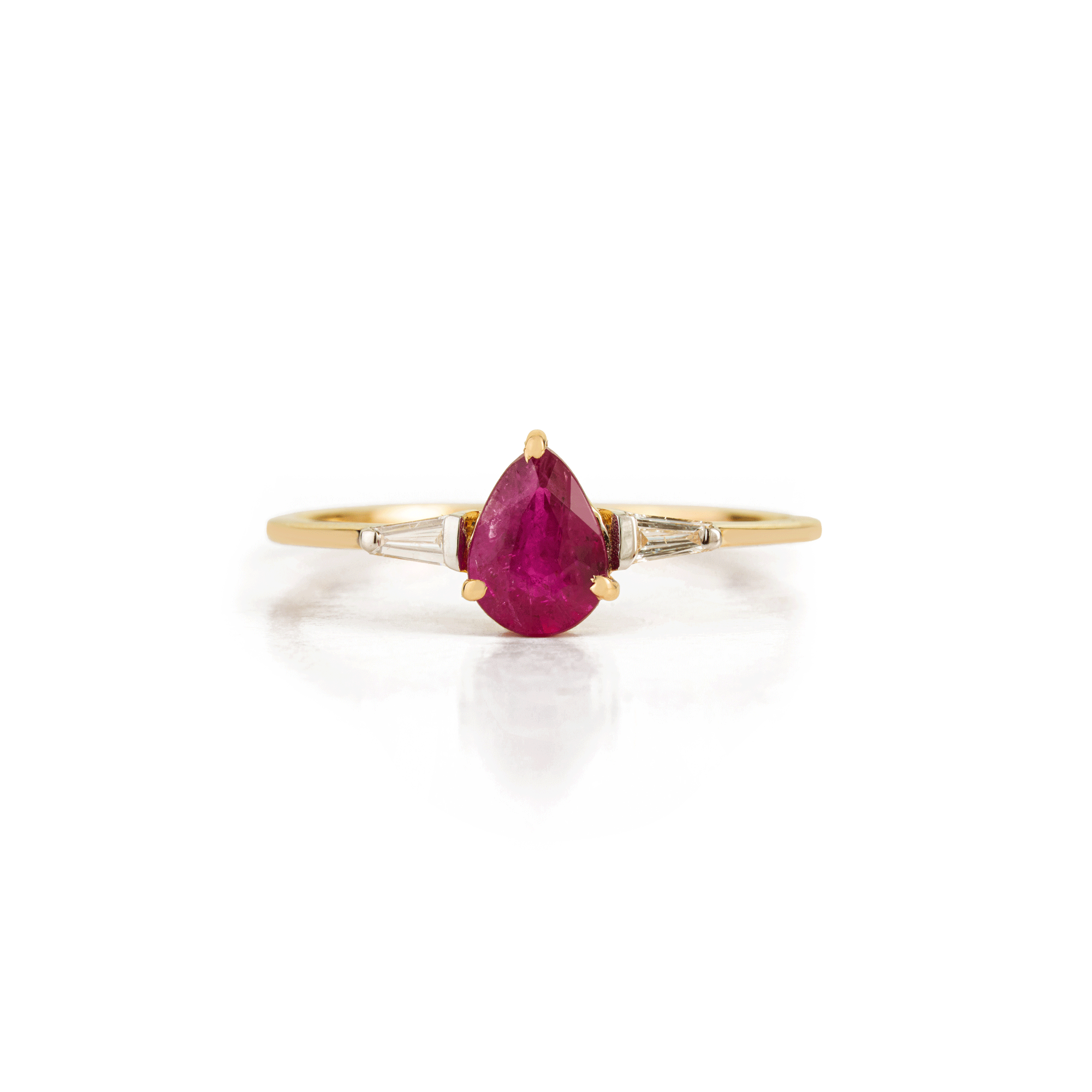 Ruby Pear Shaped Ring