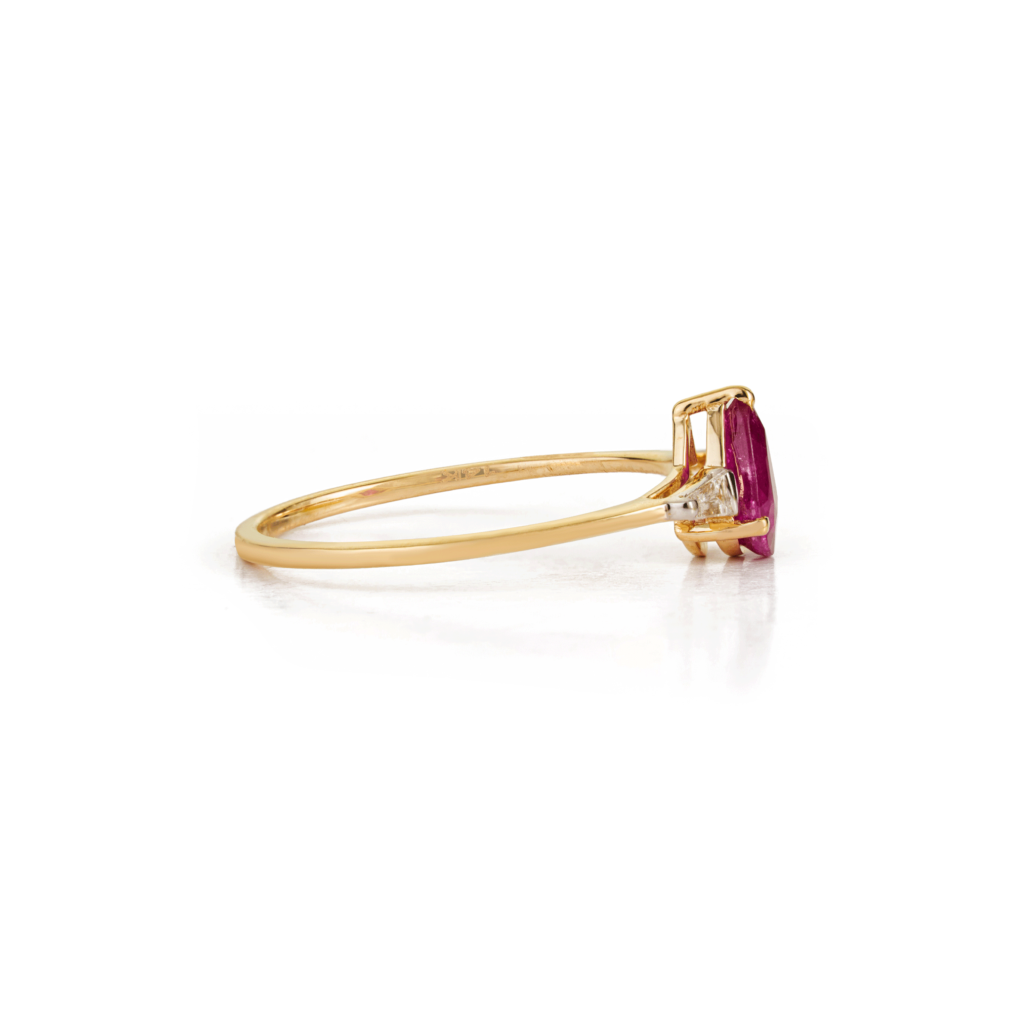 Ruby Pear Shaped Ring